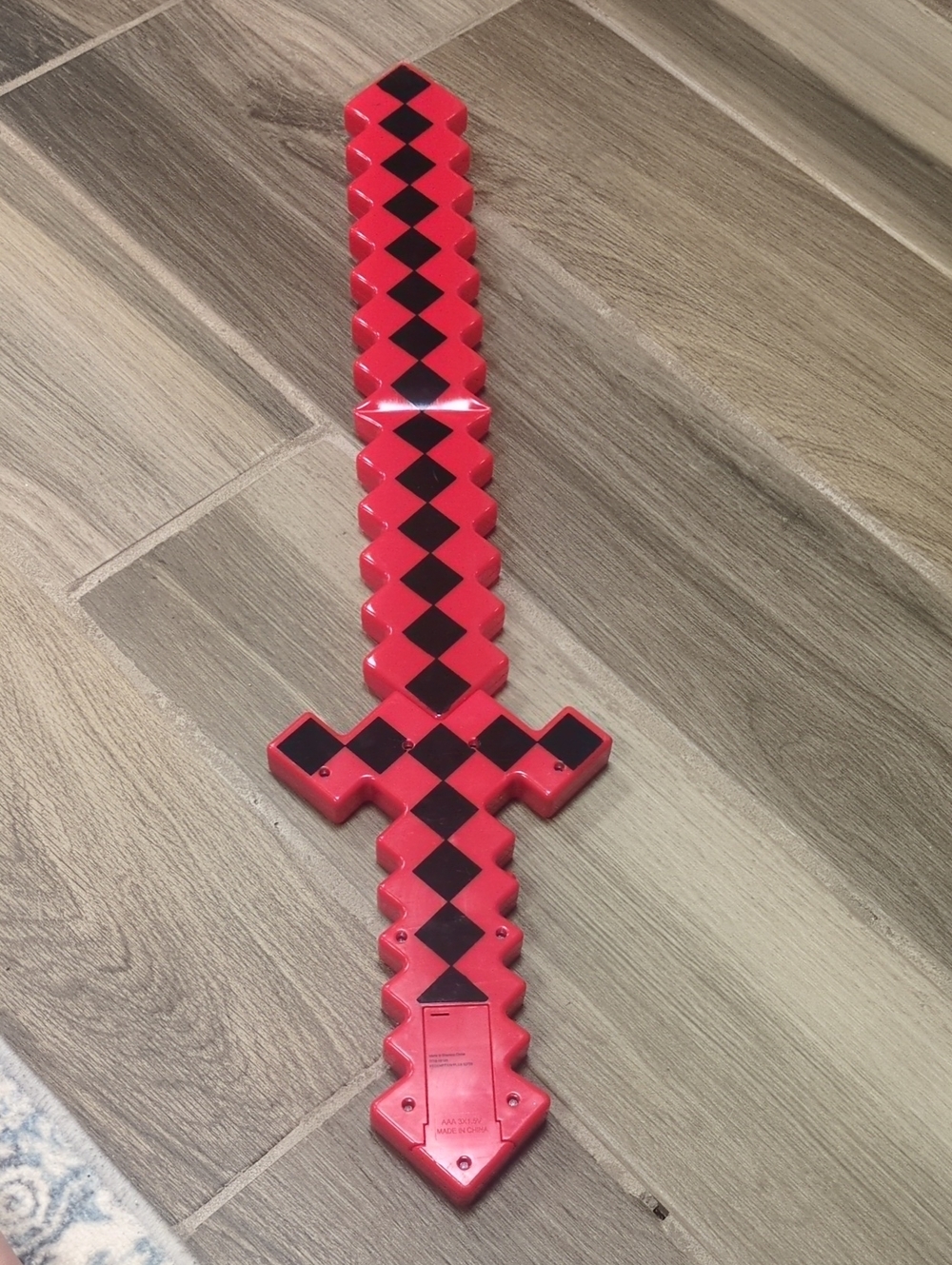 Red & Black Checker Kids Foam Sword - Kids Accessories